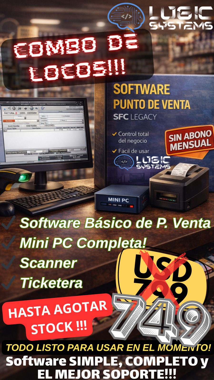 Combo Punto de Venta — Lugic Systems